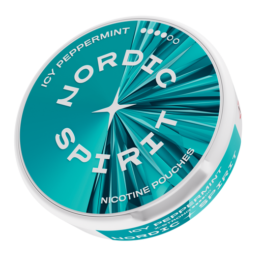 Eine Dose Nordic Spirit „Icy Peppermint“ Nikotinbeutel Stärke X-Strong