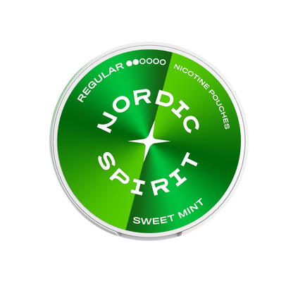 Deckelansicht einer grünen Nordic Spirit Dose mit Geschmacksrichtung Sweet Mint.